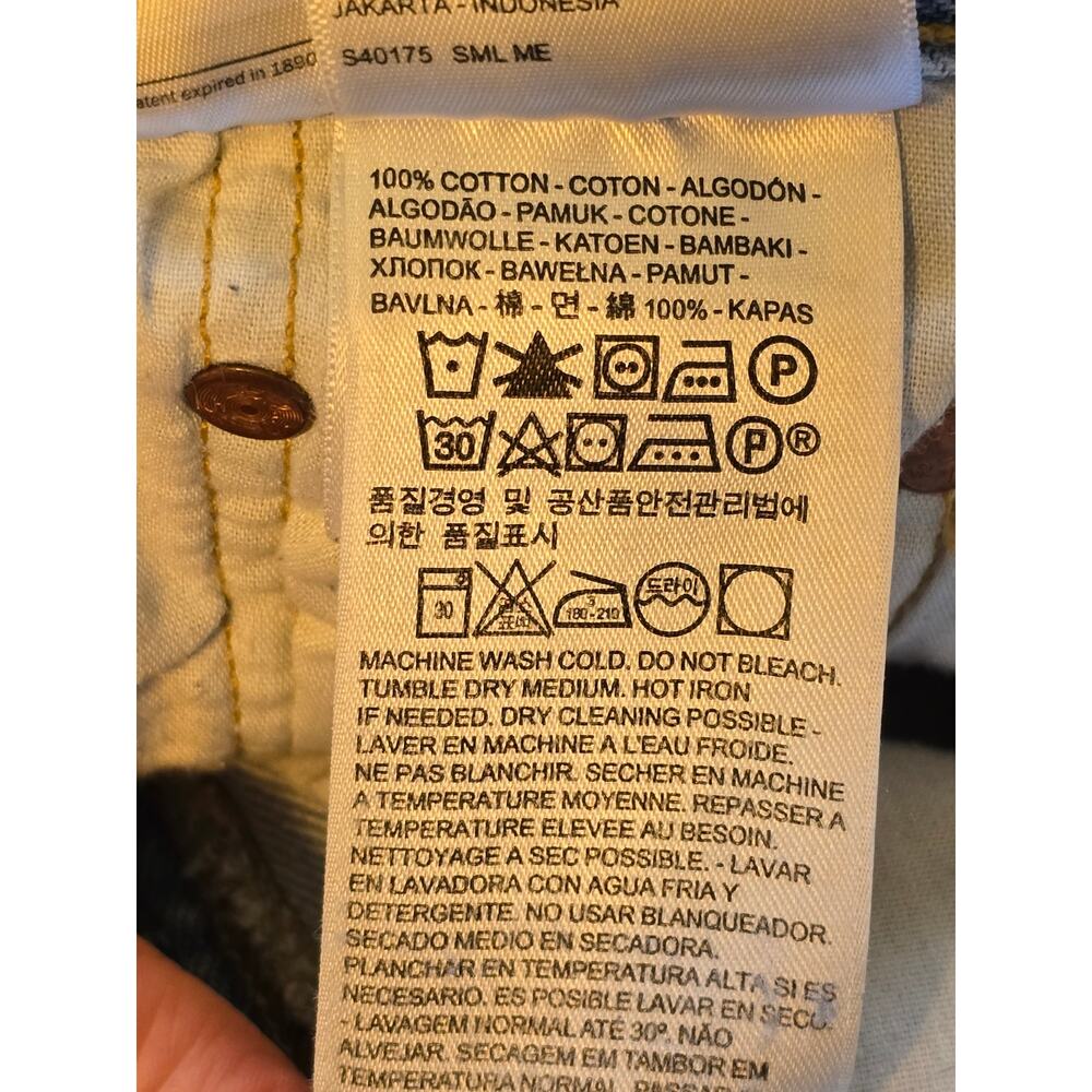 Levis 501 Selvedge Jeans White Oak Cone Denim Womens 25 Blue Distressed Skinny - Picture 6 of 16